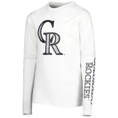 Shop Stitches Youth  Black/white Colorado Rockies Combo T-shirt Set