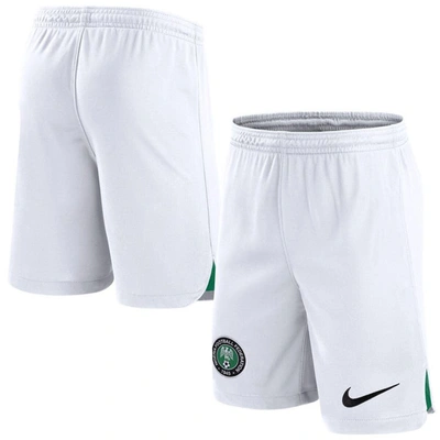 NIKE NIKE WHITE NIGERIA NATIONAL TEAM AWAY PERFORMANCE STADIUM SHORTS 