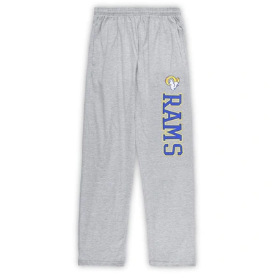 Shop Concepts Sport Royal/heather Gray Los Angeles Rams Big & Tall T-shirt & Pajama Pants Sleep Set