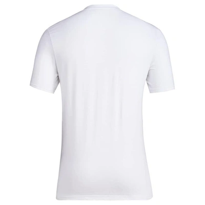 Shop Adidas Originals White Indiana Hoosiers 2023 On Court Bench Fresh T-shirt