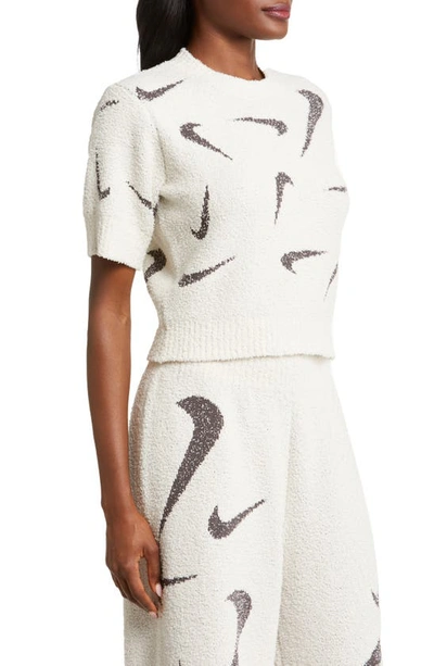 Shop Nike Sportswear Phoenix Cozy Bouclé Top In Light Ore Wood Brown/ Ash
