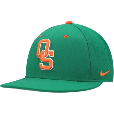 Shop Nike Green Oklahoma State Cowboys Aero True Baseball Performance Fitted Hat