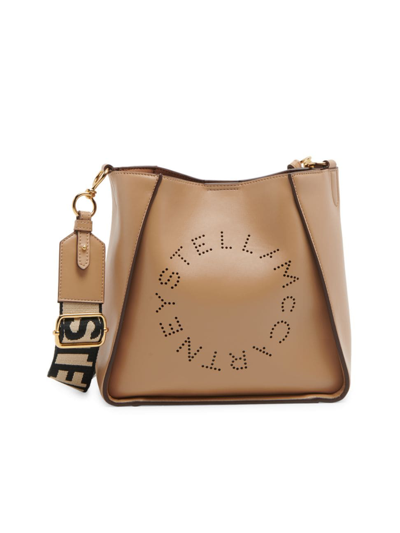 Shop Stella Mccartney Women's Stella Logo Crossbody Bag In Sand