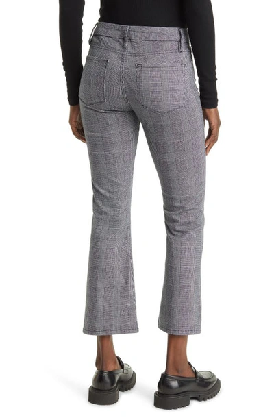 Shop Frame Le Crop High Waist Mini Bootcut Jeans In Noir Multi