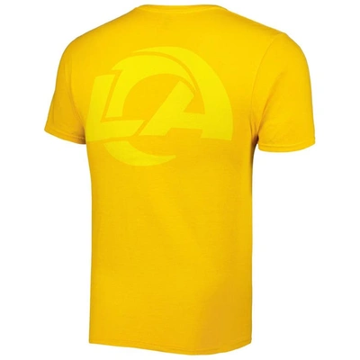 Shop 47 ' Gold Los Angeles Rams Fast Track Tonal Highlight T-shirt