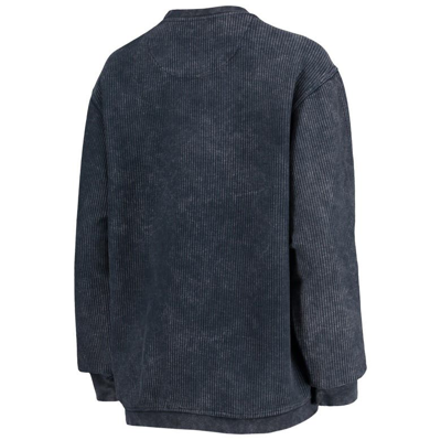 Shop Pressbox Navy Cal Bears Comfy Cord Vintage Wash Basic Arch Pullover Sweatshirt