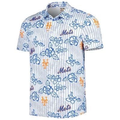 Shop Reyn Spooner White New York Mets Cooperstown Collection Puamana Print Polo