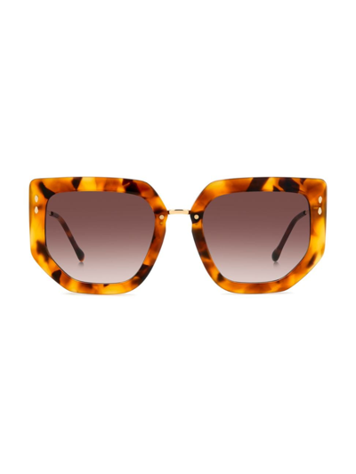 Shop Isabel Marant Women's Im 0149/s 55mm Geometric Sunglasses In Havana