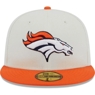 Shop New Era Cream Denver Broncos Retro 59fifty Fitted Hat