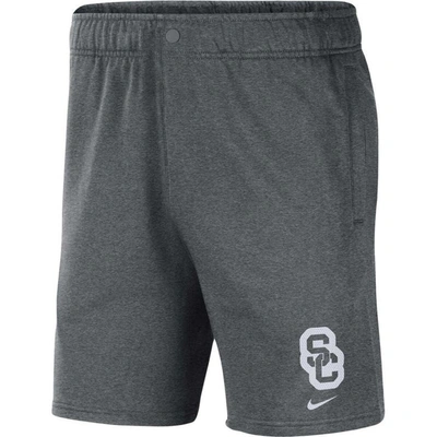 Shop Nike Gray Usc Trojans Fleece Shorts