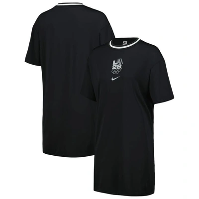 Shop Nike Black La28 Essential T-shirt Dress