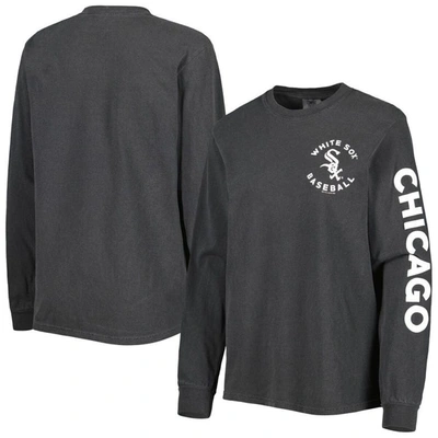 Shop Soft As A Grape Black Chicago White Sox Team Pigment Dye Long Sleeve T-shirt