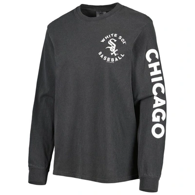 Shop Soft As A Grape Black Chicago White Sox Team Pigment Dye Long Sleeve T-shirt