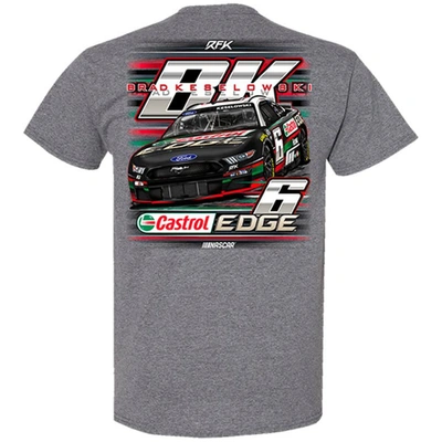 Shop Rfk Racing Heather Gray Brad Keselowski Castrol Edge Car T-shirt