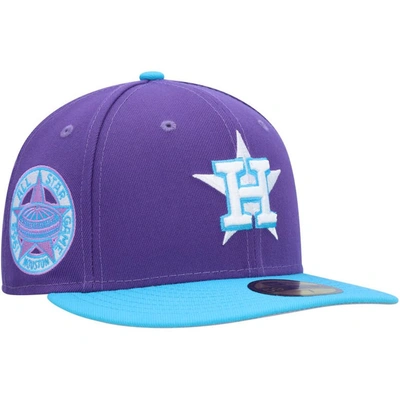 Shop New Era Purple Houston Astros Vice 59fifty Fitted Hat
