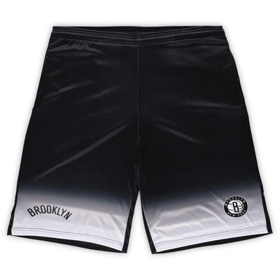 Shop Fanatics Branded Black Brooklyn Nets Big & Tall Fadeaway Shorts