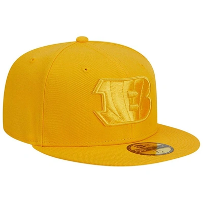 Shop New Era Gold Cincinnati Bengals Color Pack 59fifty Fitted Hat