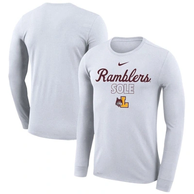 Shop Nike White Loyola Chicago Ramblers 2023 On Court Bench Long Sleeve T-shirt
