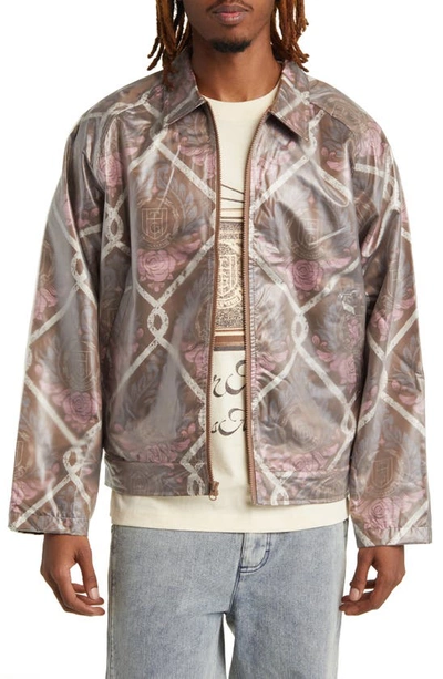 Shop Honor The Gift Gas Station Floral Jacket In Brown
