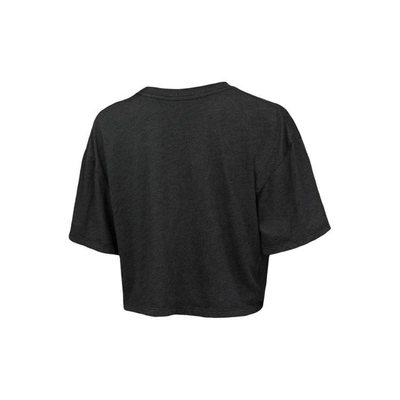 Shop Majestic Threads Charcoal Brooklyn Nets Bank Shot Cropped T-shirt
