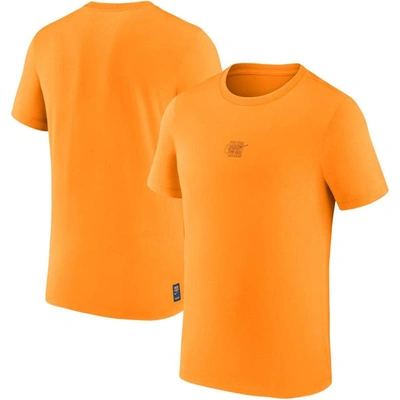 Shop Nike Orange Barcelona Club Swoosh T-shirt