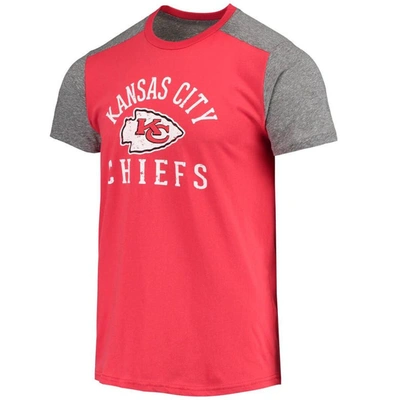 Shop Majestic Threads Red/gray Kansas City Chiefs Field Goal Slub T-shirt