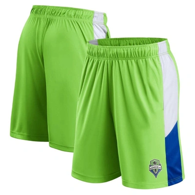 Shop Fanatics Branded Rave Green Seattle Sounders Fc Champion Rush Shorts