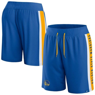 Shop Fanatics Branded Royal Golden State Warriors Referee Iconic Mesh Shorts