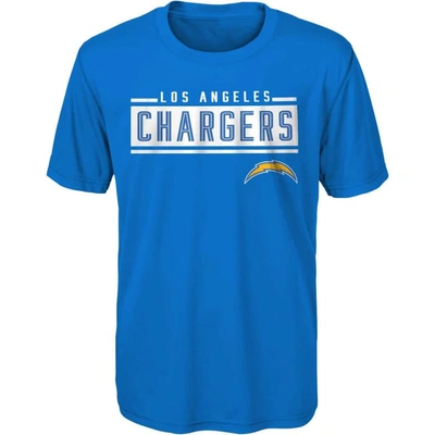 Shop Outerstuff Youth Powder Blue Los Angeles Chargers Amped Up T-shirt