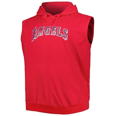 Shop Profile Red Los Angeles Angels Jersey Pullover Muscle Hoodie