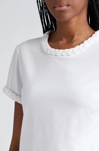 Shop Cinq À Sept Braided Trim T-shirt In White