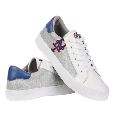 Shop Foco New York Mets Glitter Sneakers In White