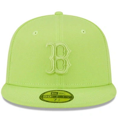 Shop New Era Neon Green Boston Red Sox 2023 Spring Color Basic 59fifty Fitted Hat
