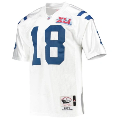 Mitchell & Ness Peyton Manning White Indianapolis Colts 2006 Authentic Throwback Retired Player Jers In White