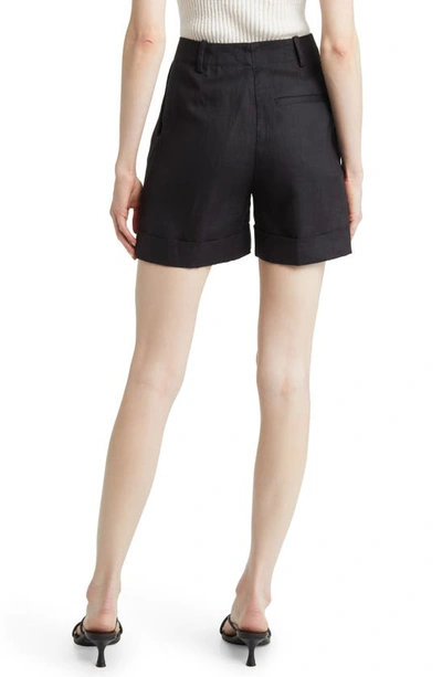 Shop & Other Stories Linen Chino Shorts In Black