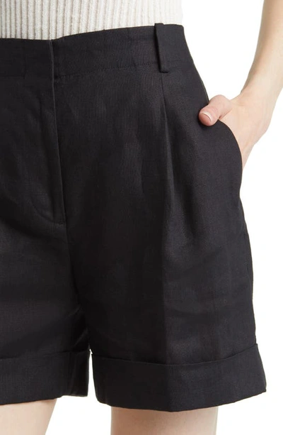 Shop & Other Stories Linen Chino Shorts In Black