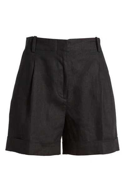 & Other Stories Linen Chino Shorts In Black