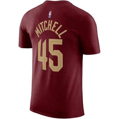 Shop Nike Donovan Mitchell Burgundy Cleveland Cavaliers Icon 2022/23 Name & Number T-shirt