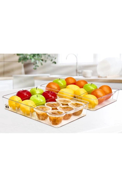Sorbus Large 2-pack Fridge Storage Bins On Wheels In Clear