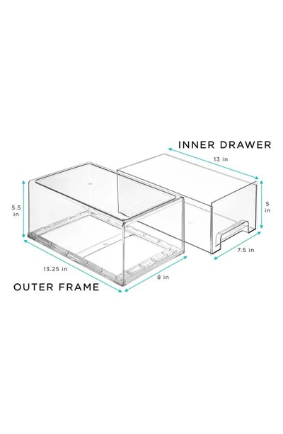 Sorbus Large Set Of 2 Fridge Organizer Drawers In Clear