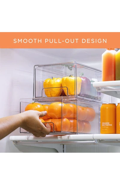 Sorbus Large Set Of 2 Fridge Organizer Drawers In Clear