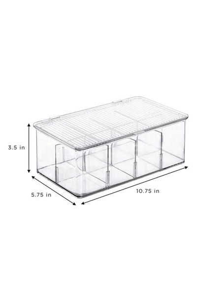 Sorbus Set Of 2 Fridge Organizer Bins With Lids In Clear
