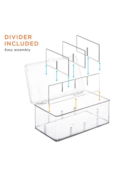 Sorbus Set Of 2 Fridge Organizer Bins With Lids In Clear
