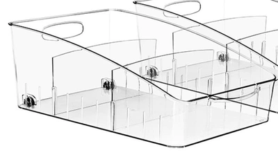 Sorbus Large 2-pack Fridge Storage Bins On Wheels In Clear