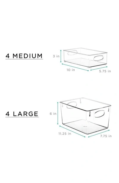 Sorbus Set Of 8 Clear Fridge Organizer Bins In Clear