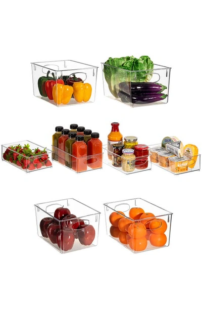 Sorbus Set Of 8 Clear Fridge Organizer Bins In Clear