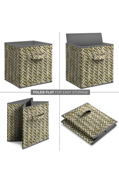 Sorbus Set Of 4 Storage Bins In Woven Gray