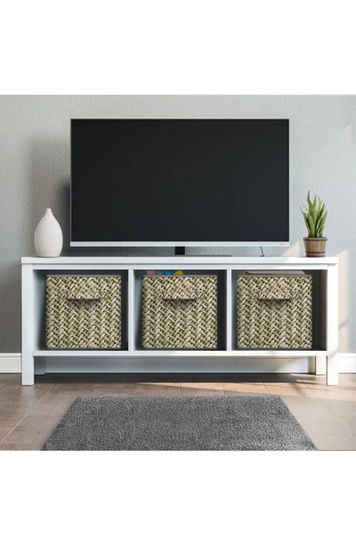 Sorbus Set Of 4 Storage Bins In Woven Gray