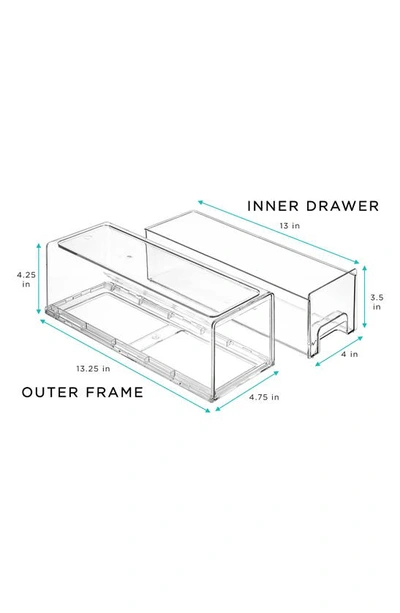 Sorbus Small Set Of 2 Fridge Organizer Drawers In Clear