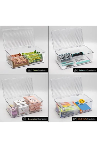 Sorbus Medium 2-pack Storage Bins With Lids In Clear